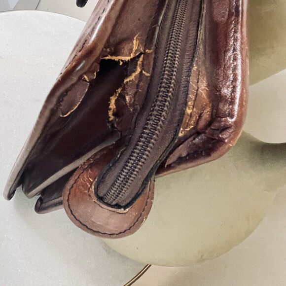 VTG 70s 80s Crouch & Fitzgerald Cognac Leather Document Holder Briefcase Wall St - Picture 15 of 16